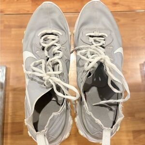 Nike Light Gray and White Sneakers